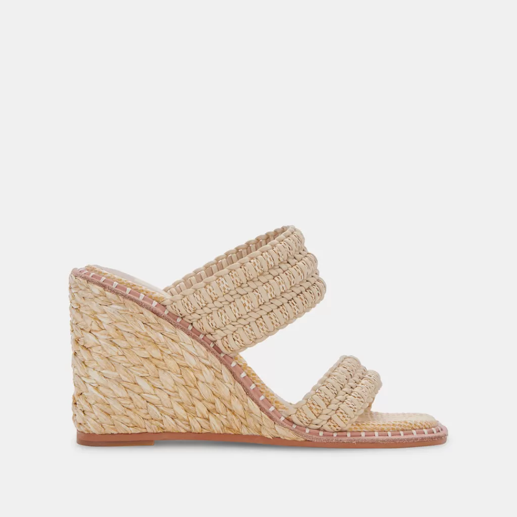 DOLCE VITA Abigal Wedges Lt Natural Raffia Sale