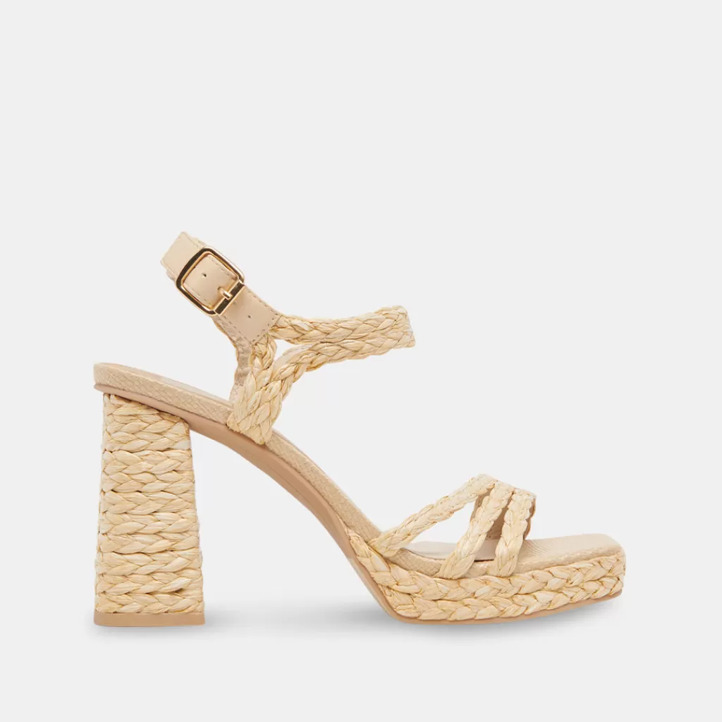 DOLCE VITA Alysia Heels Lt Natural Raffia Hot