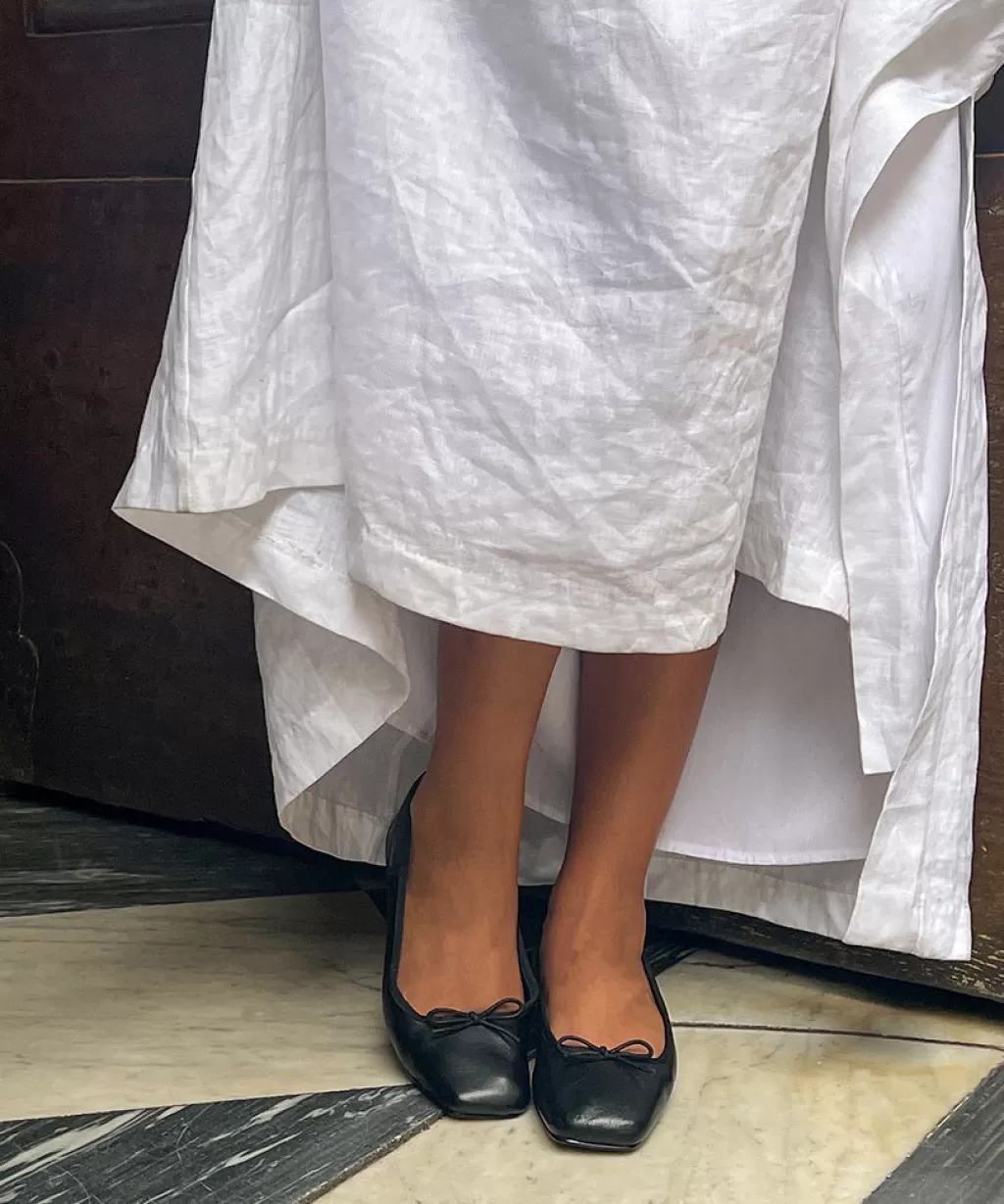 DOLCE VITA Anisa Ballet Flats Black Leather Clearance