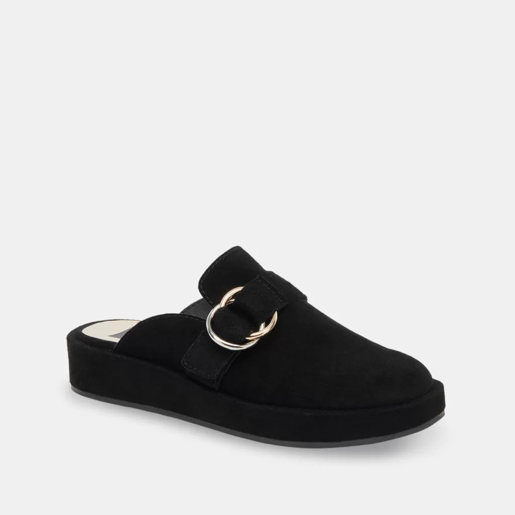 DOLCE VITA Astor Flats Onyx Suede Clearance