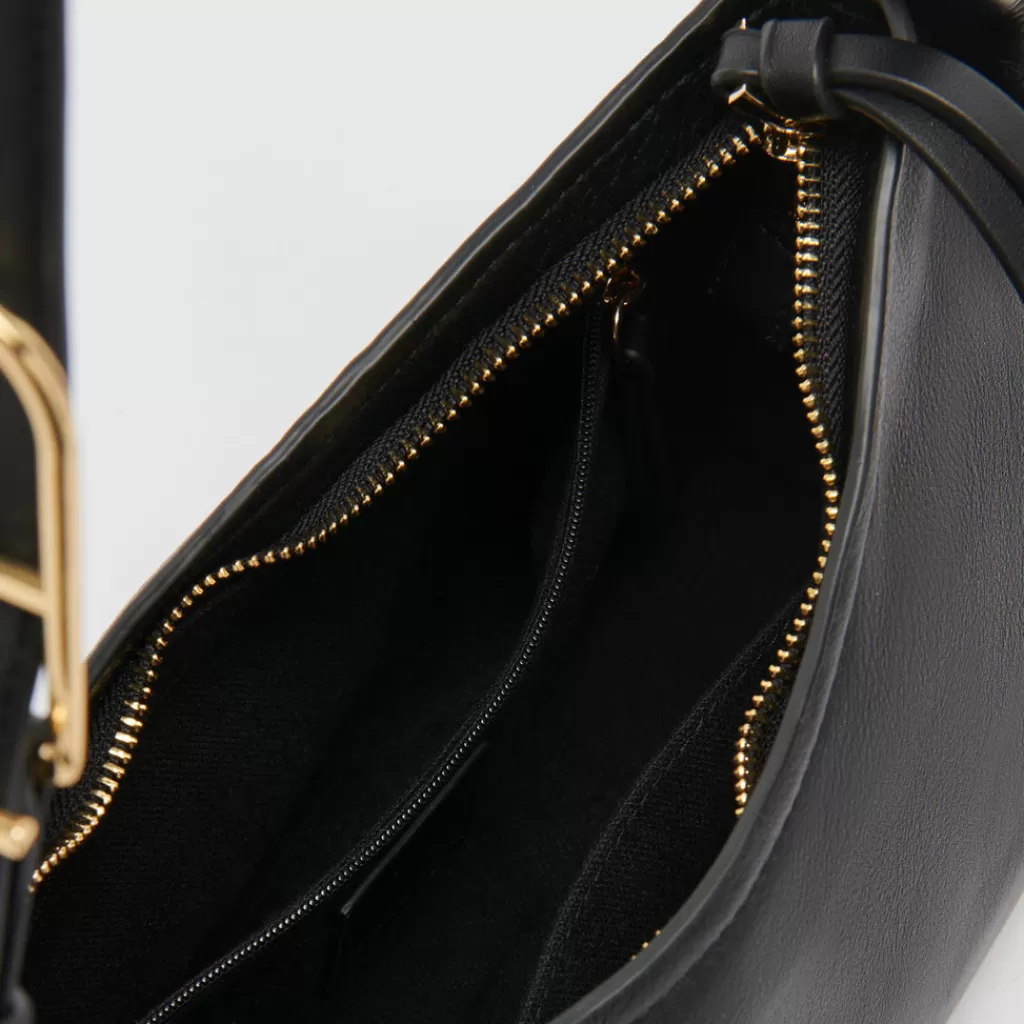 audri_shoulder_bag_black_leather_2.webp DOLCE VITA Audri Shoulder Bag Black Leather Fashion