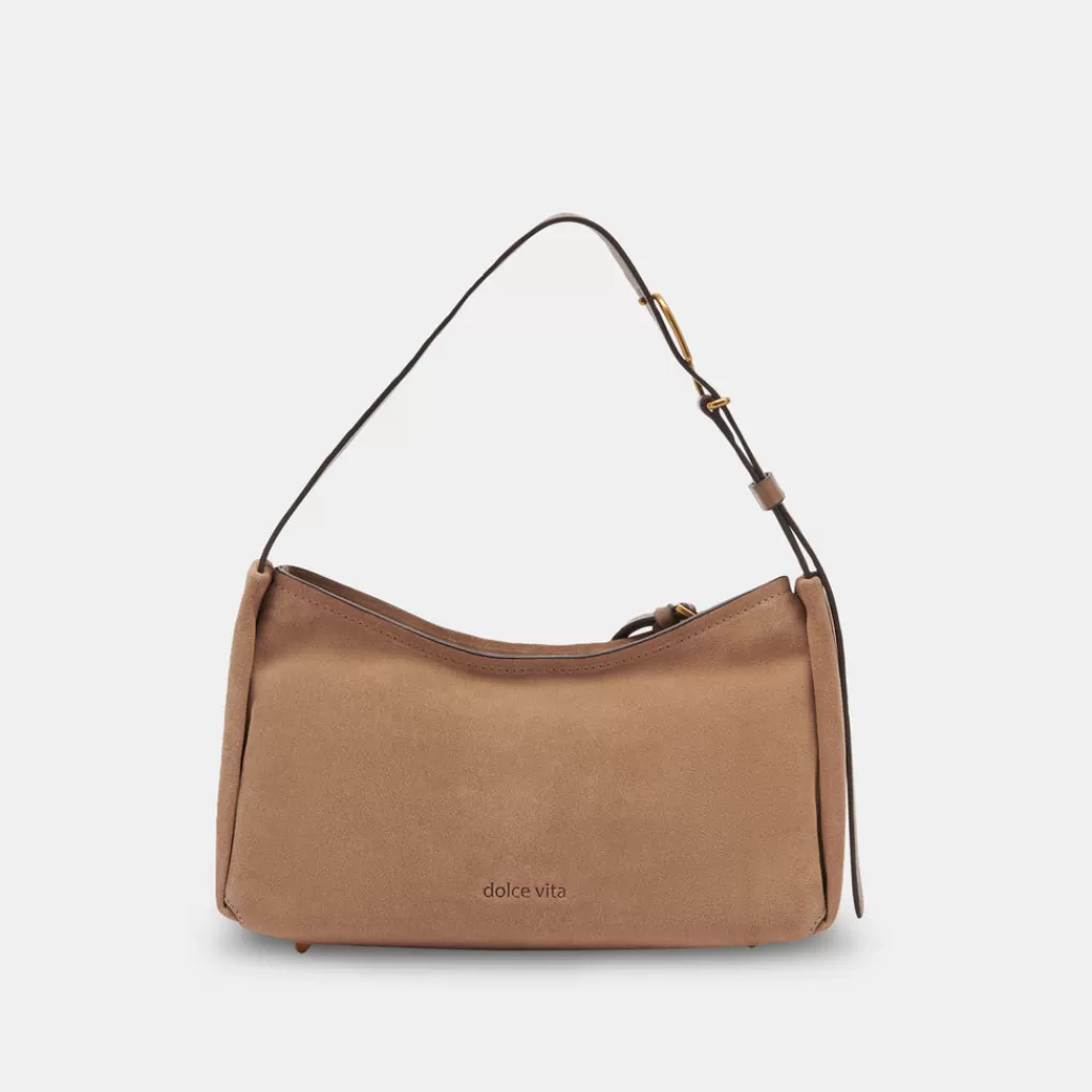 DOLCE VITA Audri Shoulder Bag Chanterelle Suede Discount