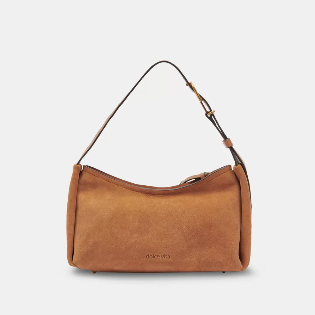 DOLCE VITA Audri Shoulder Bag Rusty Oak Suede Hot