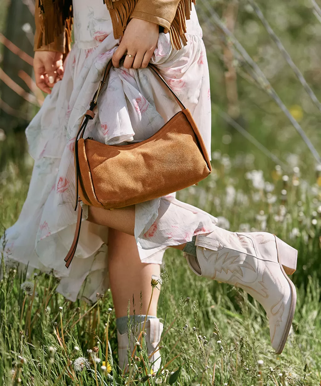 DOLCE VITA Audri Shoulder Bag Rusty Oak Suede Hot