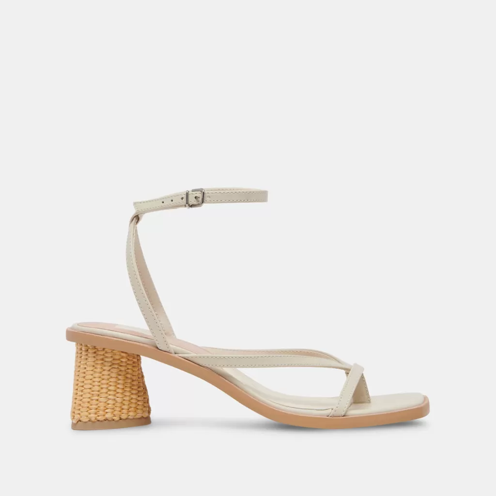 DOLCE VITA Banita Sandals Ivory Leather Sale
