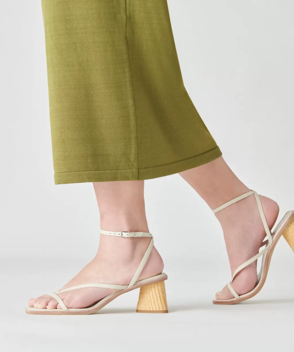 DOLCE VITA Banita Sandals Ivory Leather Sale