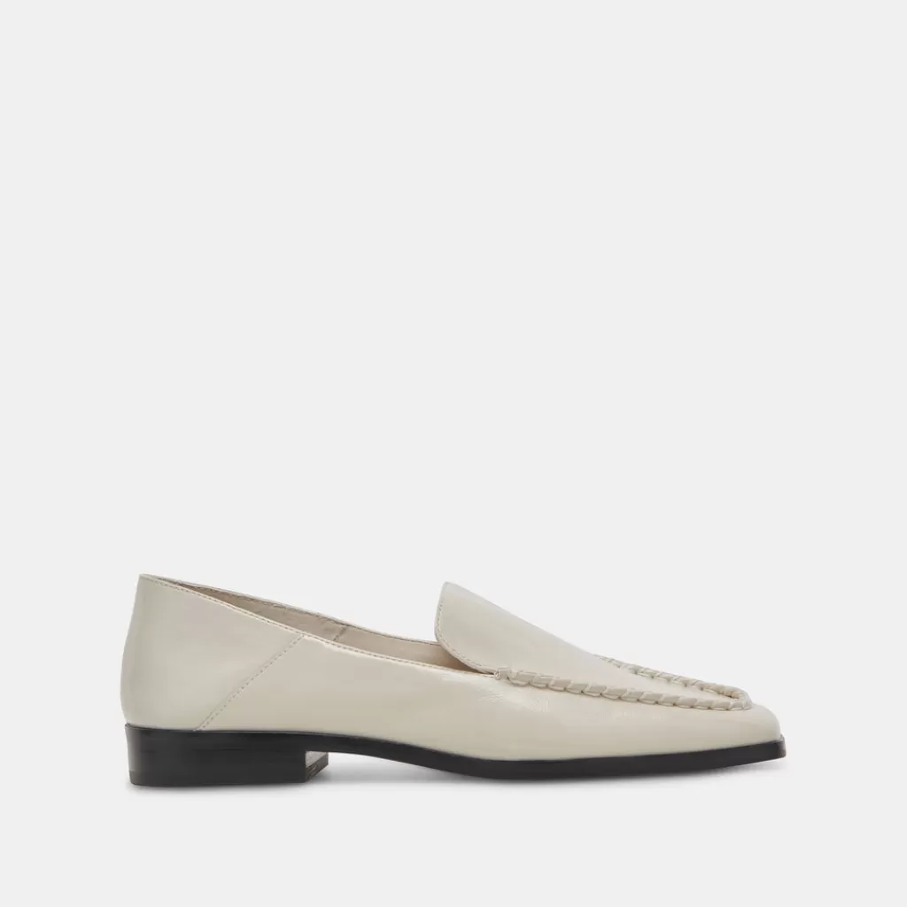 DOLCE VITA Beny Flats Ivory Crinkle Patent Sale