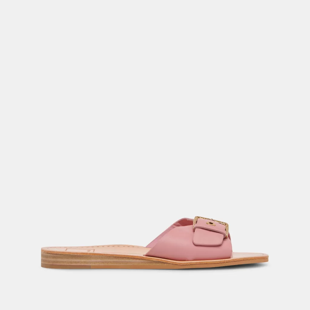 DOLCE VITA Cabana Sandals Dark Rose Leather Flash Sale
