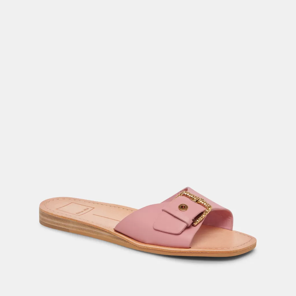 DOLCE VITA Cabana Sandals Dark Rose Leather Flash Sale
