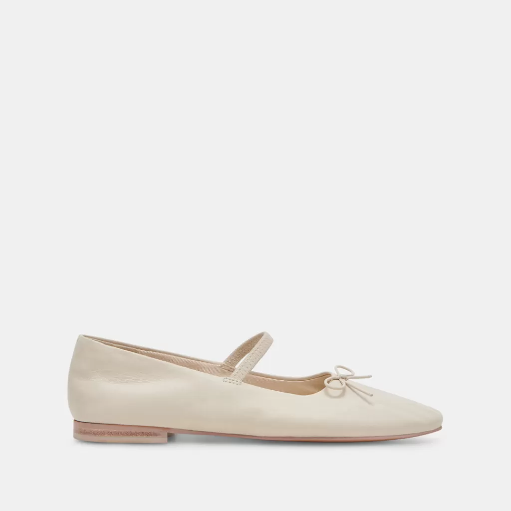 DOLCE VITA Carin Ballet Flats Ivory Leather Shop