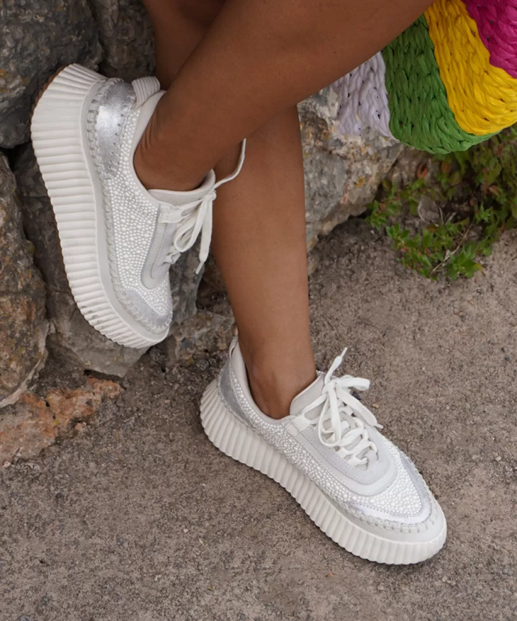 DOLCE VITA Dolen Pearl Sneakers Vanilla Pearls Fashion