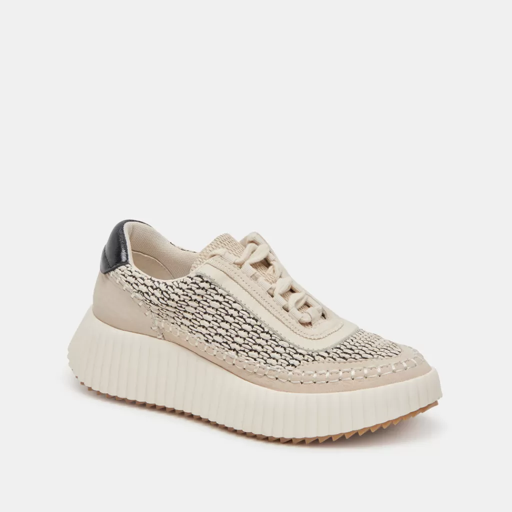 DOLCE VITA Dolen Sneakers Black Natural Raffia Hot