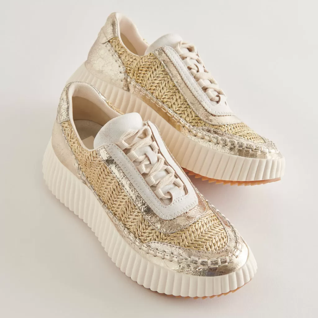 DOLCE VITA Dolen Sneakers Gold Knit Discount