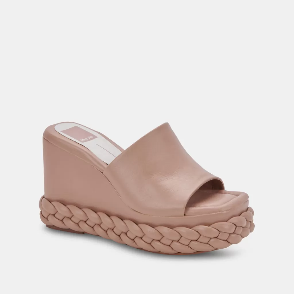 DOLCE VITA Elene Wedges Cafe Leather Sale
