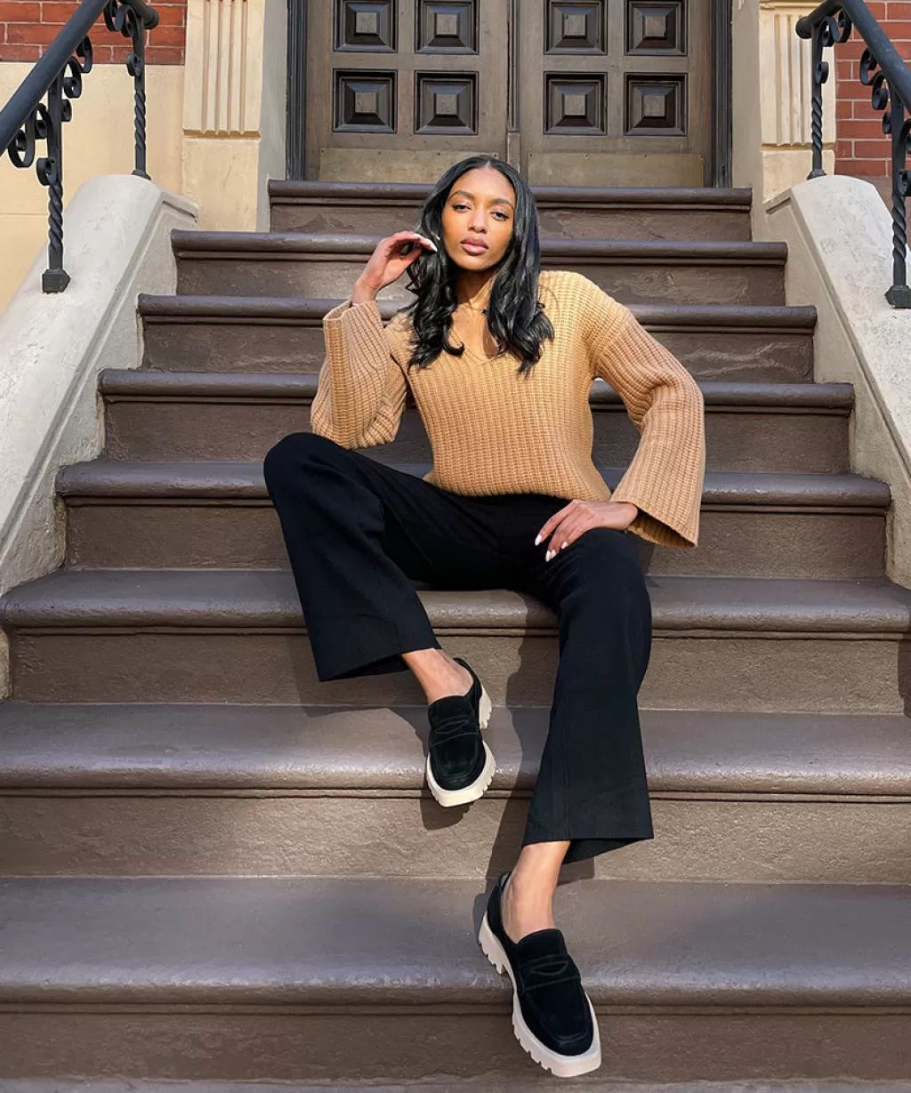 DOLCE VITA Elias Flats Midnight Suede Discount