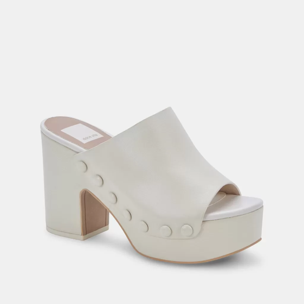 DOLCE VITA Emol Heels Ivory Leather Outlet