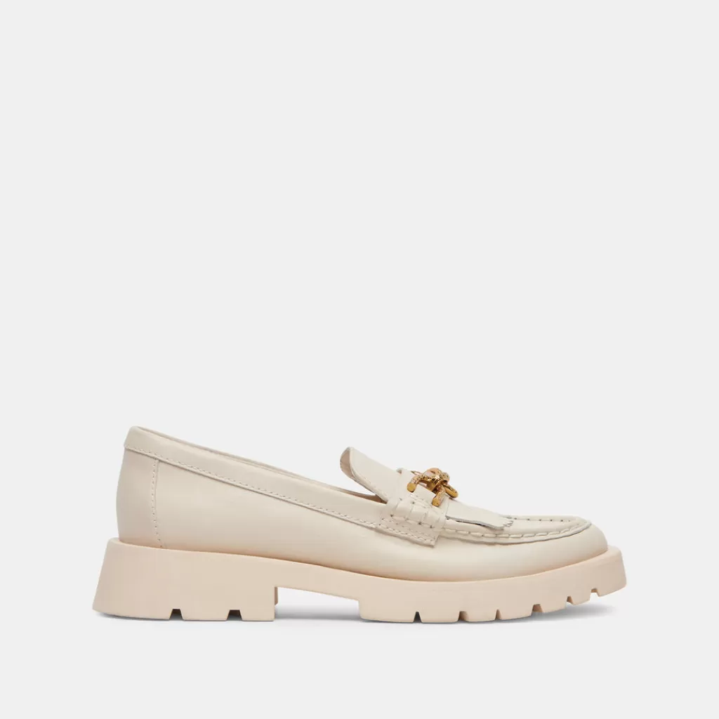 DOLCE VITA Erna Wide Flats Ivory Leather Best