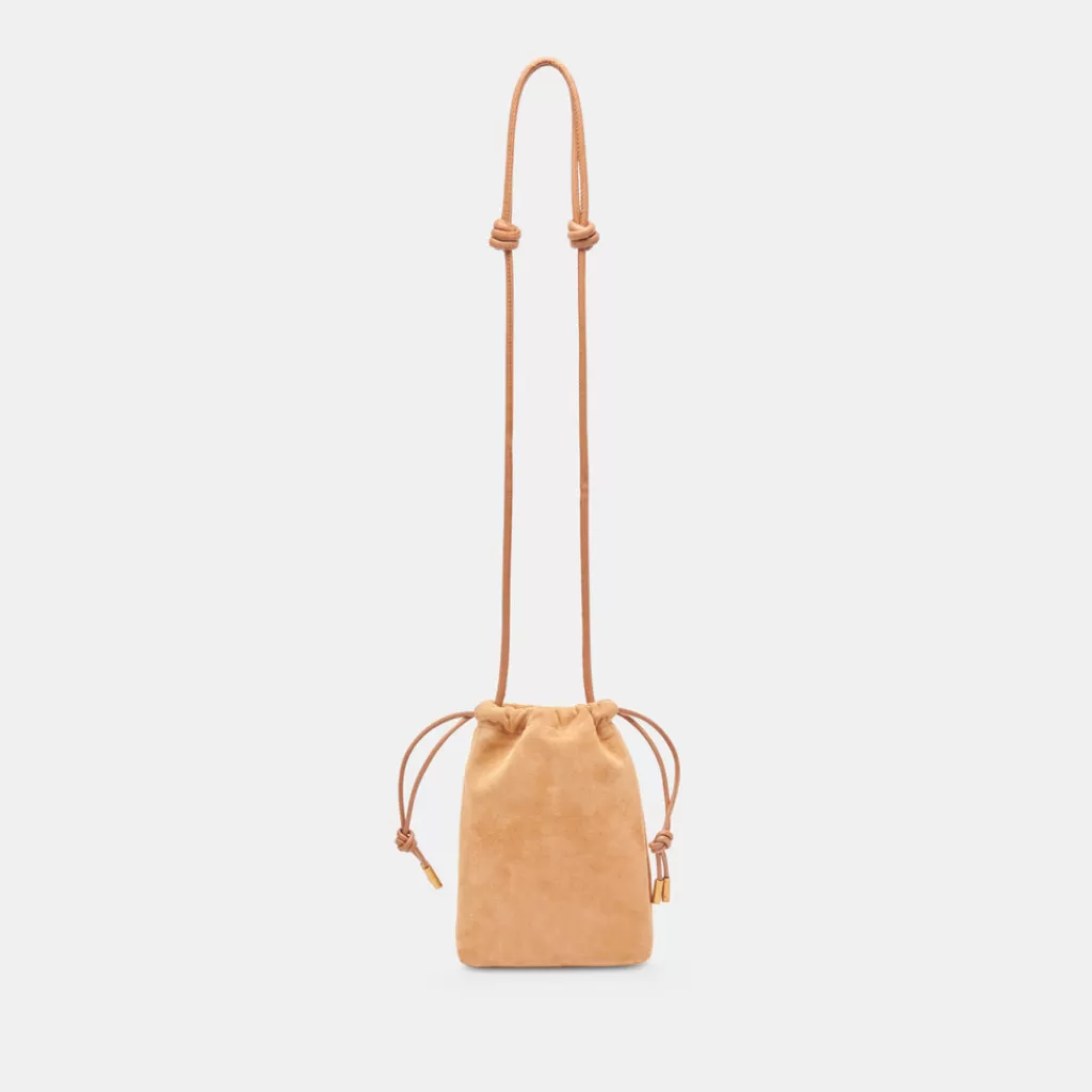 DOLCE VITA Evie Crossbody Pouch Rusty Oak Suede Sale