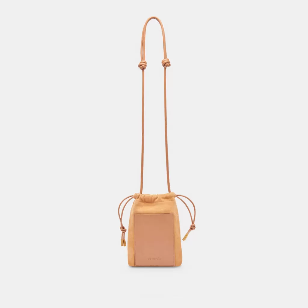DOLCE VITA Evie Crossbody Pouch Rusty Oak Suede Sale