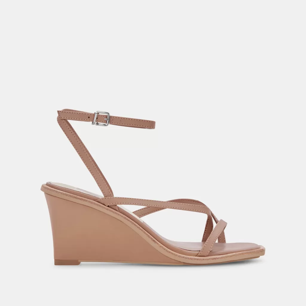 DOLCE VITA Gemini Wedges Cafe Leather Clearance