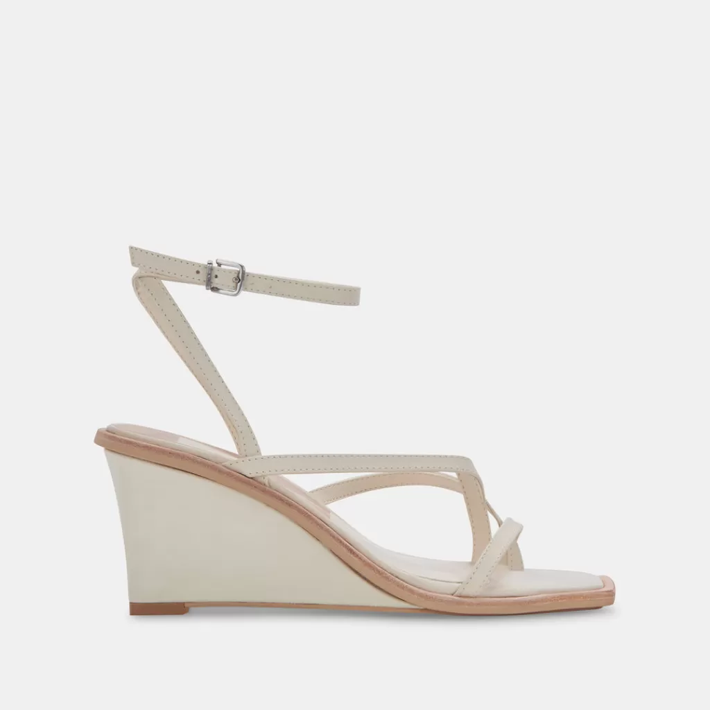 DOLCE VITA Gemini Wedges Ivory Leather Hot