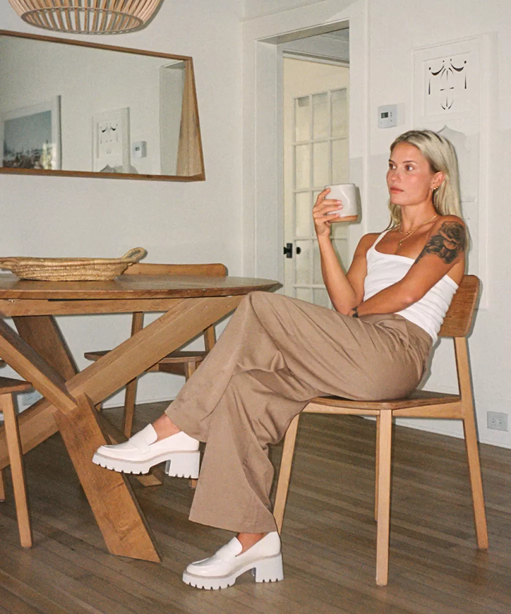 DOLCE VITA Halona Loafers Ivory Leather Store