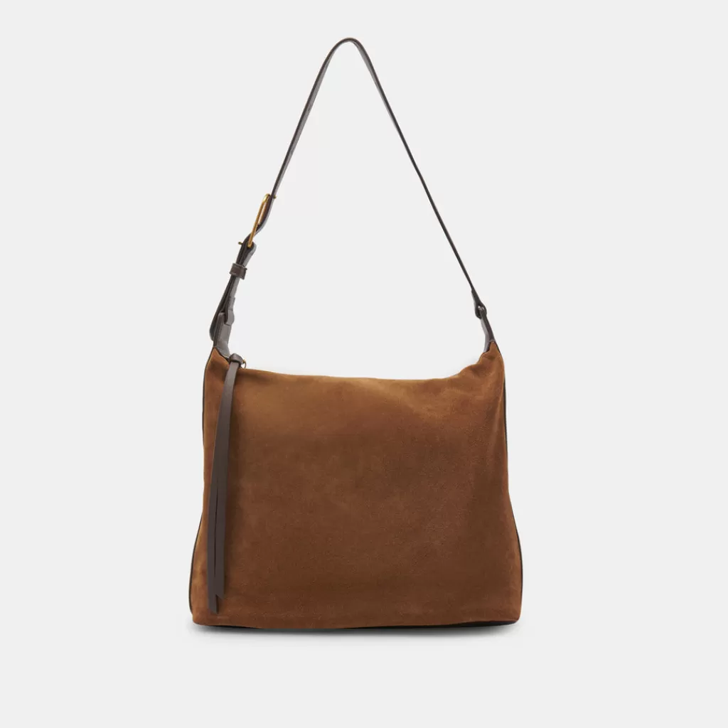 DOLCE VITA Hana Shoulder Bag Tobacco Suede Clearance