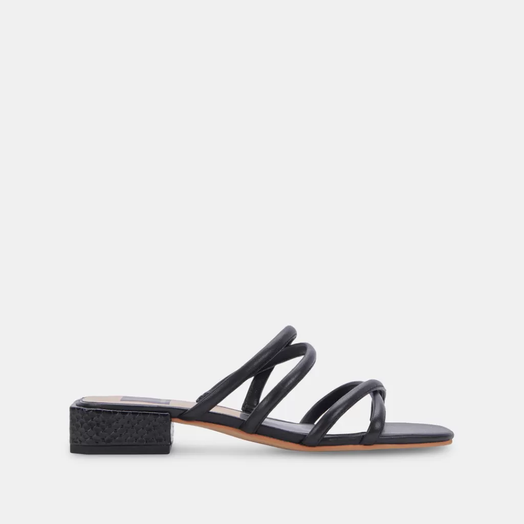 DOLCE VITA Hapi Sandals Black Leather Cheap