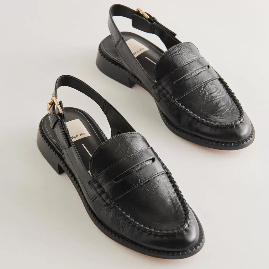 DOLCE VITA Hardi Loafers Midnight Crinkle Patent Fashion
