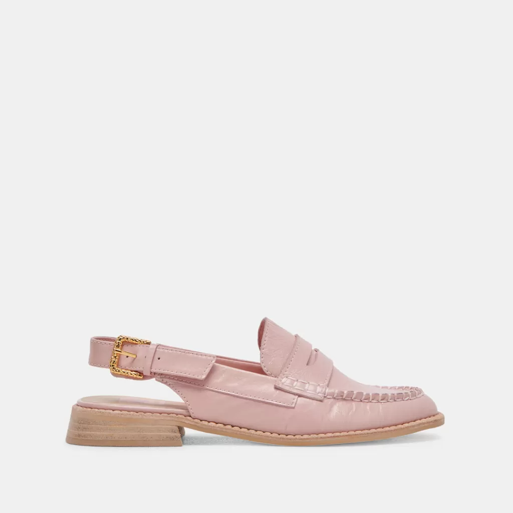 DOLCE VITA Hardi Loafers Pink Crinkle Patent Flash Sale