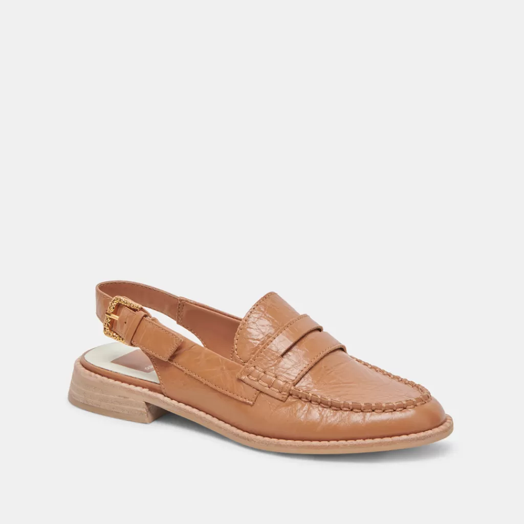 DOLCE VITA Hardi Loafers Tan Crinkle Patent Shop