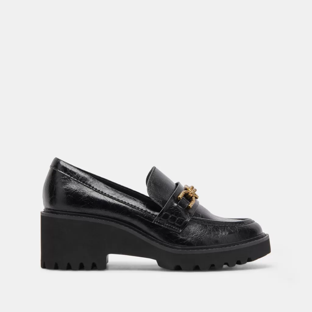 DOLCE VITA Harlen Loafer Midnight Crinkle Patent Clearance