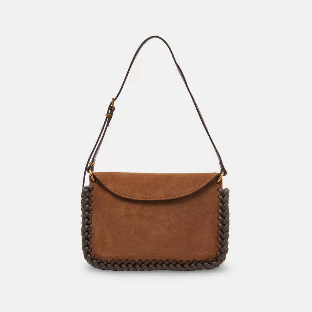 DOLCE VITA Harper Shoulder Bag Tobacco Suede Flash Sale