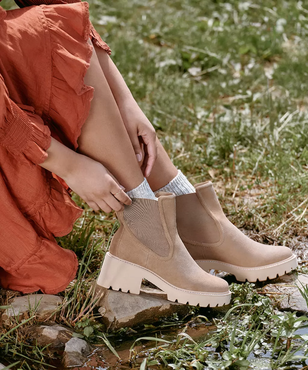 DOLCE VITA Hawk H2O Booties Mushroom Suede Cheap