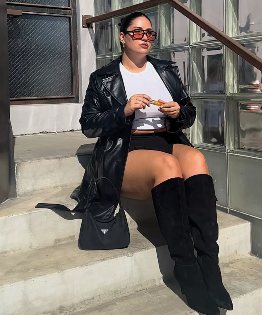 DOLCE VITA Haze Wide Calf Boots Onyx Suede Best