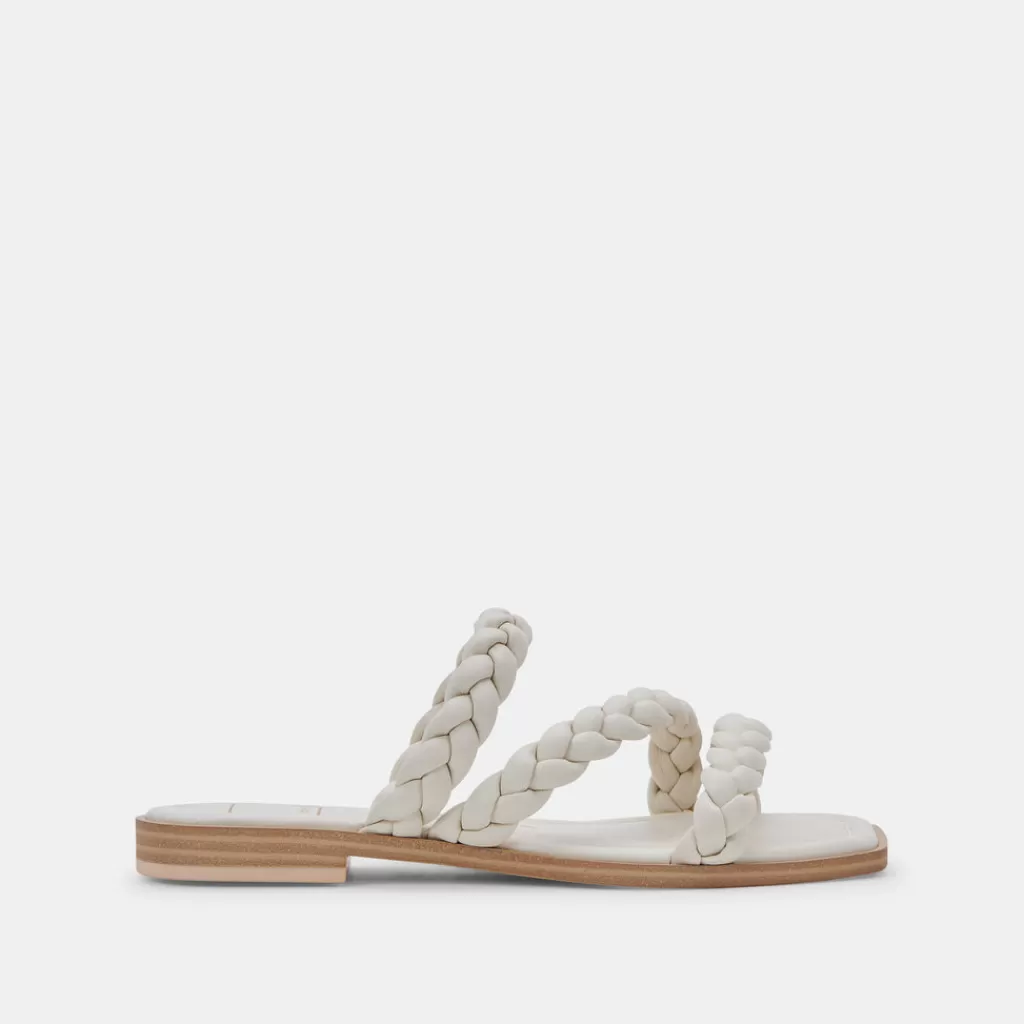 DOLCE VITA Iman Wide Sandals Ivory Stella Flash Sale
