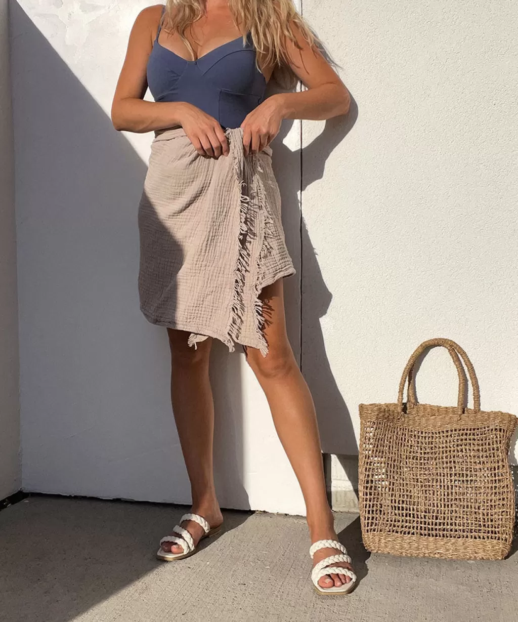 DOLCE VITA Iman Wide Sandals Ivory Stella Flash Sale