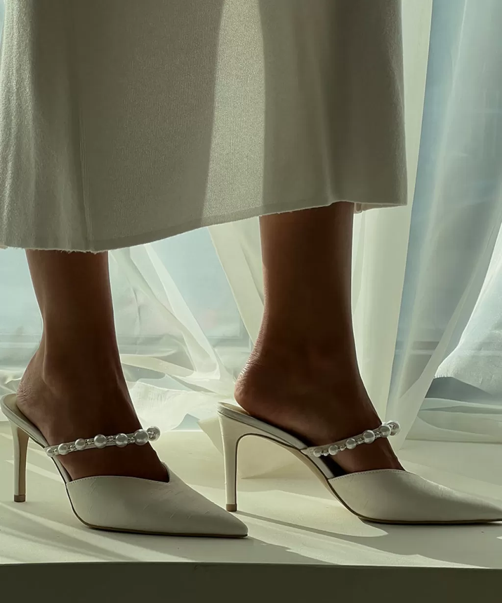 DOLCE VITA Kanika Pearl Heels Vanilla Silk Online