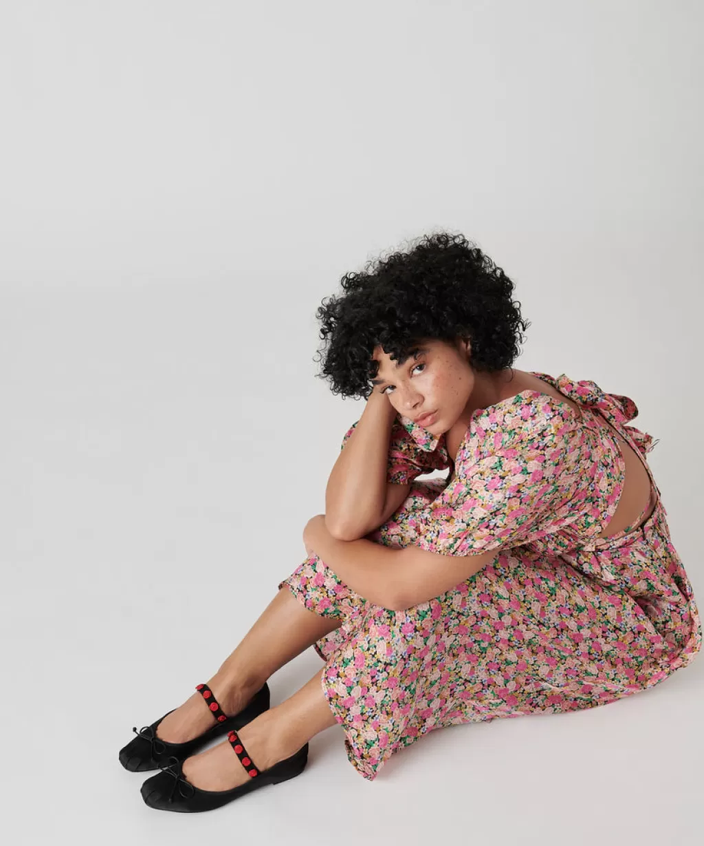 DOLCE VITA Lilly Ballet Flats Black Multi Satin Cheap