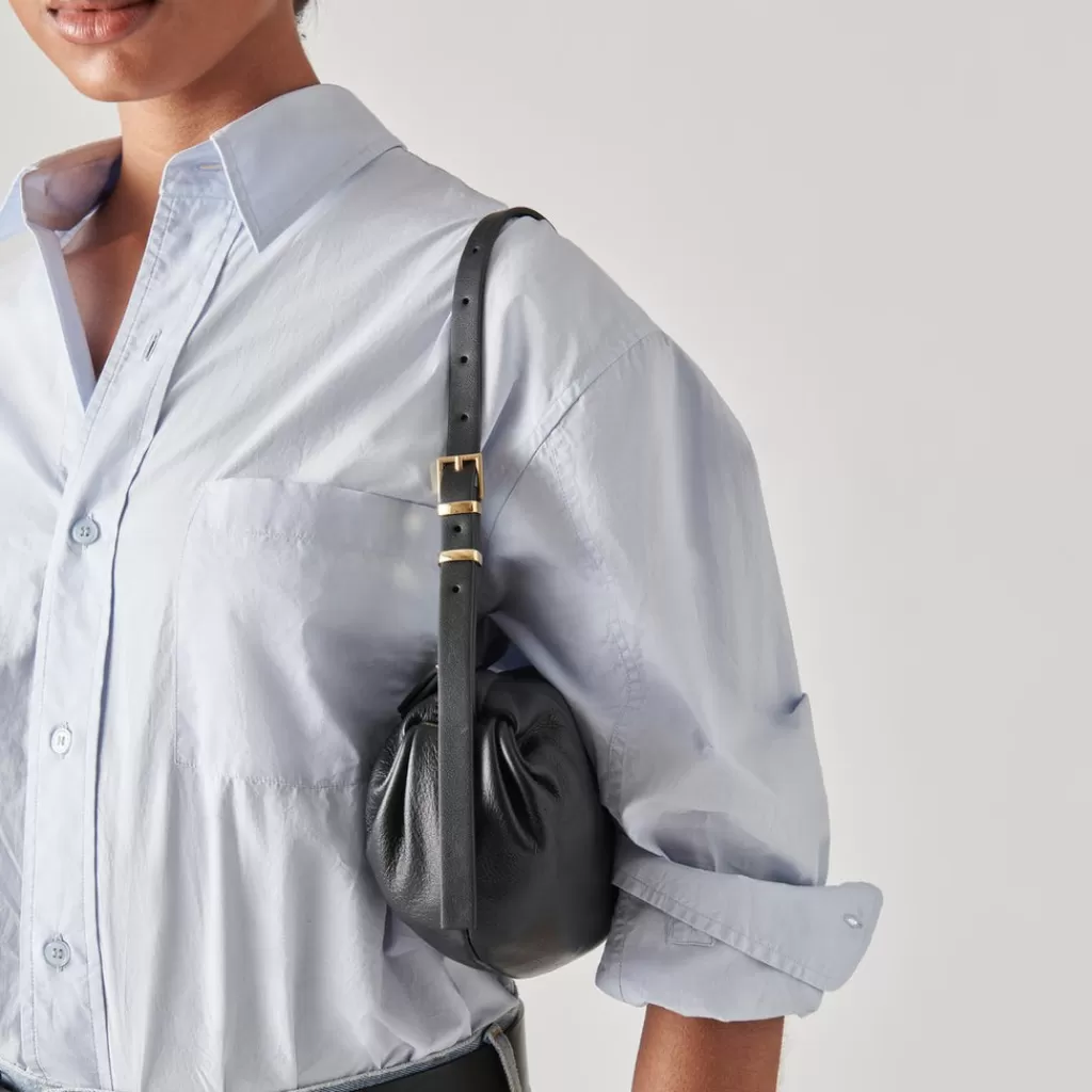 DOLCE VITA Livi Shoulder Bag Black Leather Clearance