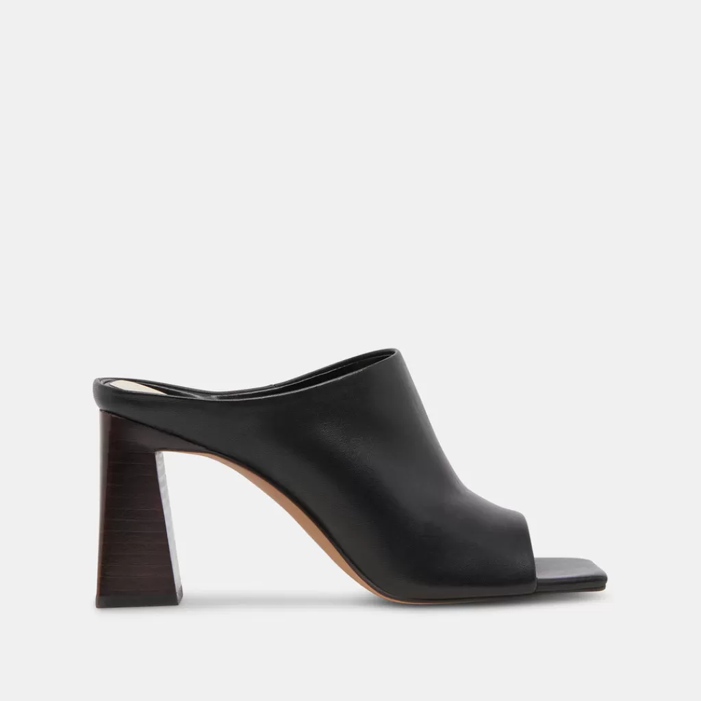 DOLCE VITA Lizzo Heels Black Leather Flash Sale