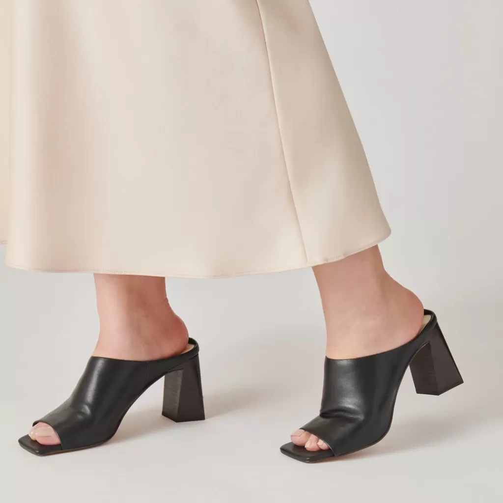 DOLCE VITA Lizzo Heels Black Leather Flash Sale