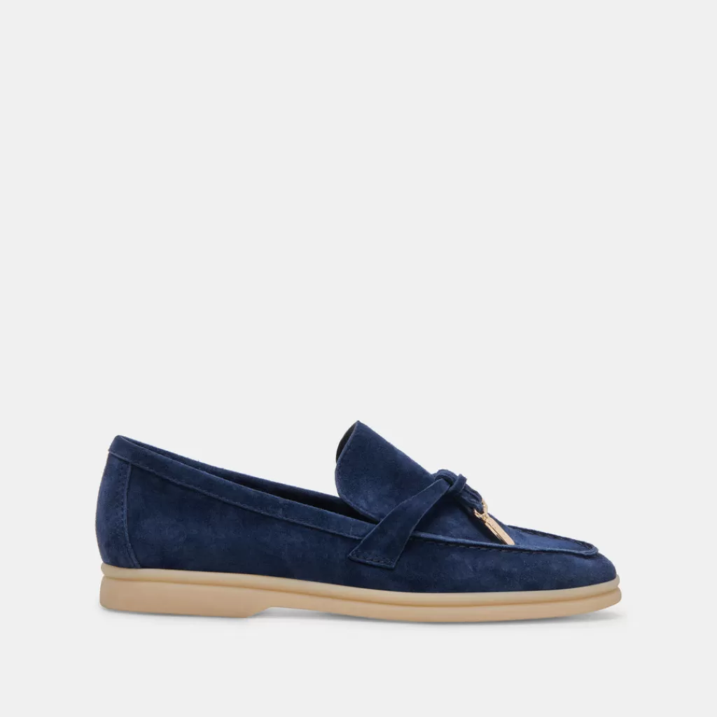 DOLCE VITA Lonzo Flats Navy Suede Clearance