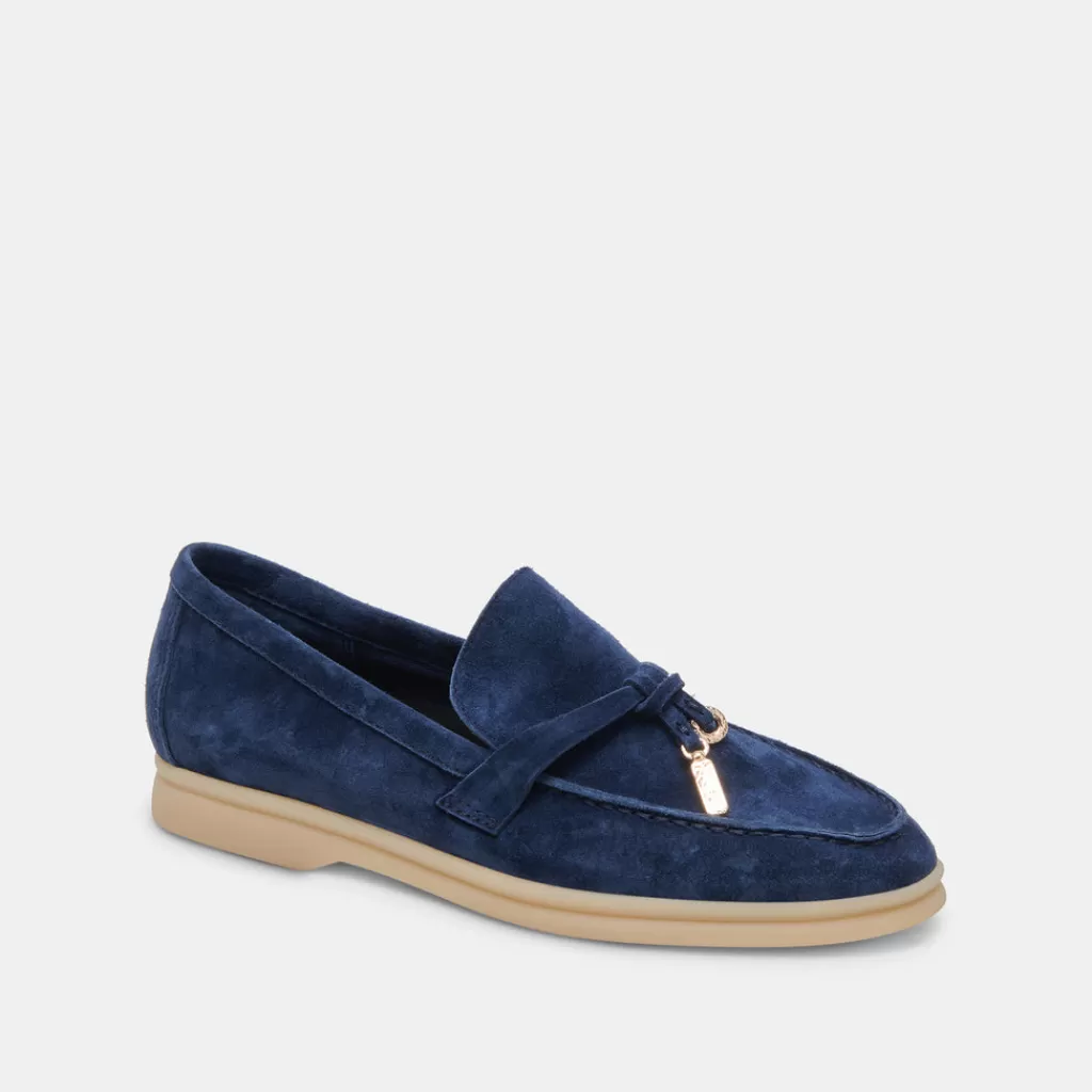 DOLCE VITA Lonzo Flats Navy Suede Clearance