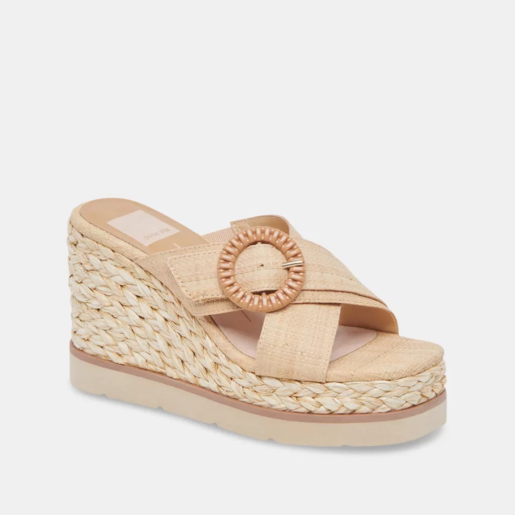 DOLCE VITA Luiz Wedges Lt Natural Raffia Outlet