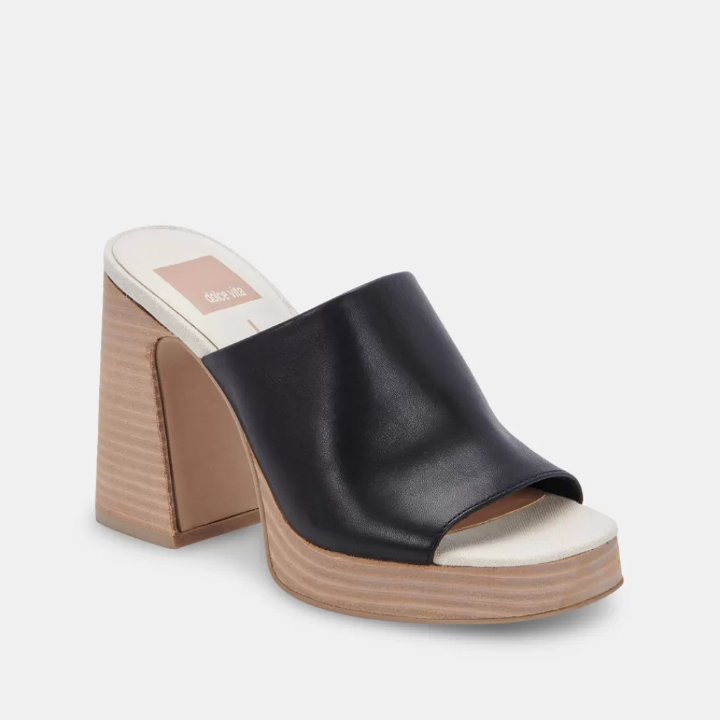 DOLCE VITA Lukas Heels Black Leather Best Sale