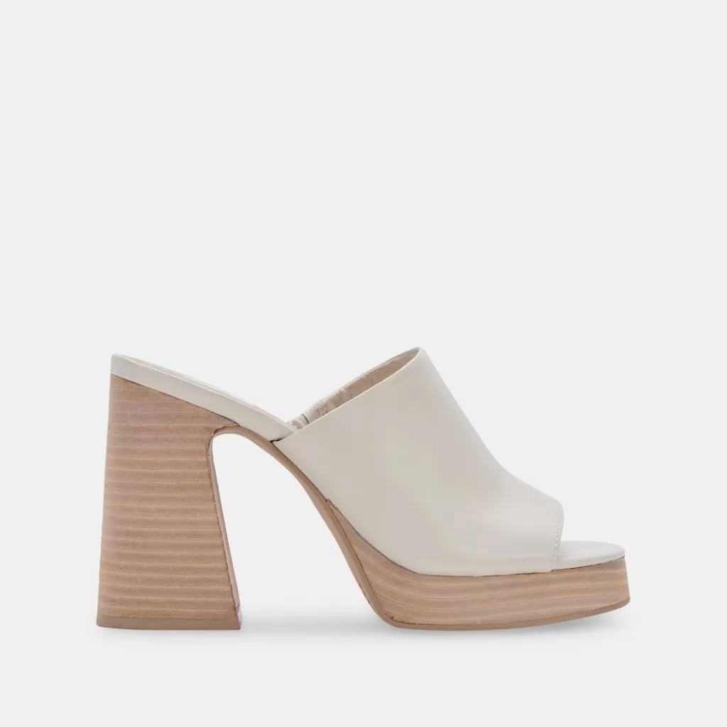 DOLCE VITA Lukas Heels Ivory Leather Best Sale