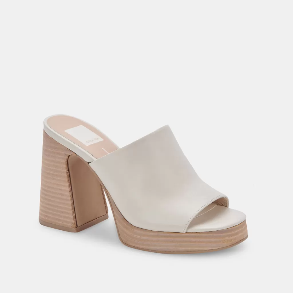 DOLCE VITA Lukas Heels Ivory Leather Best Sale