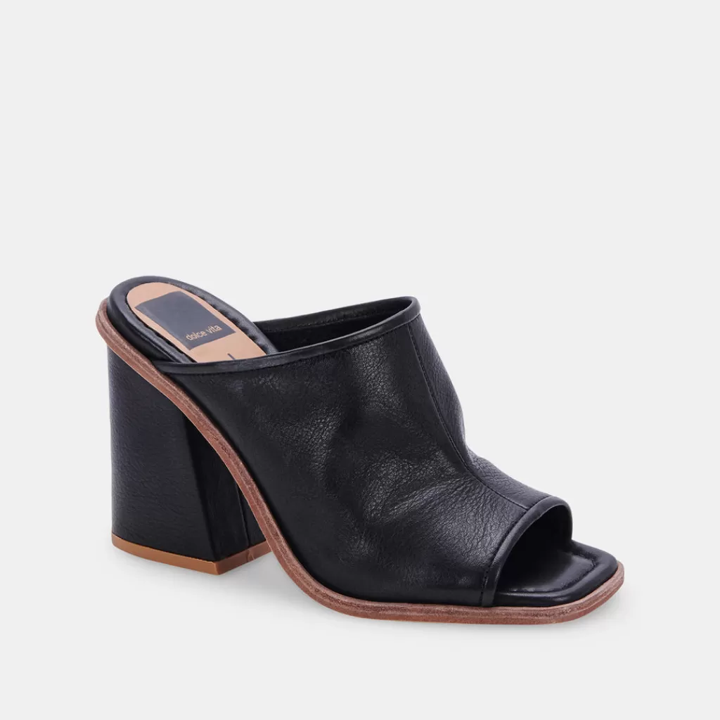DOLCE VITA Mavise Heels Onyx Leather Outlet