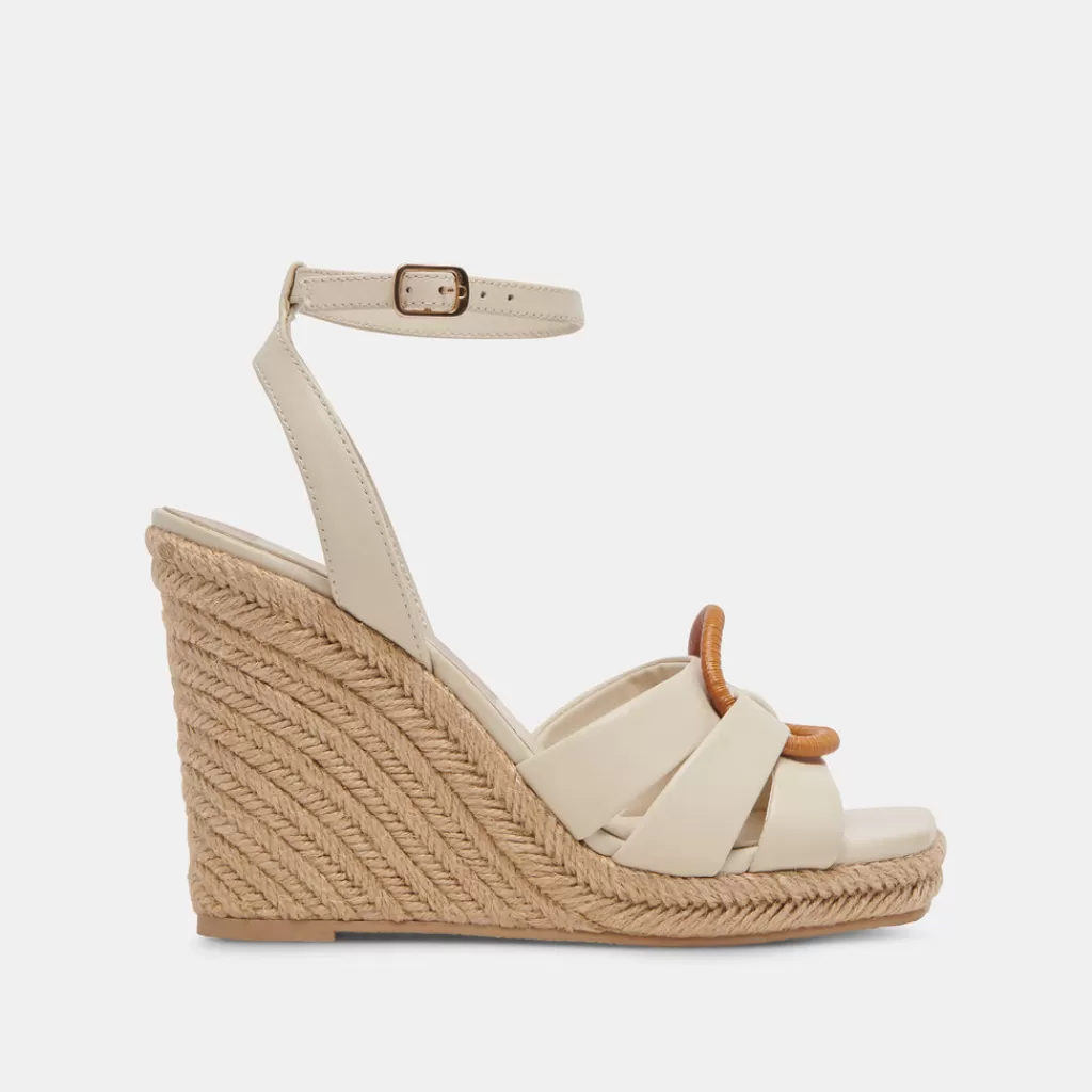 DOLCE VITA Maze Wedges Ivory Leather Shop